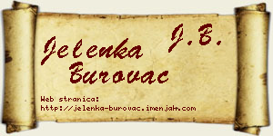 Jelenka Burovac vizit kartica